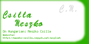 csilla meszko business card